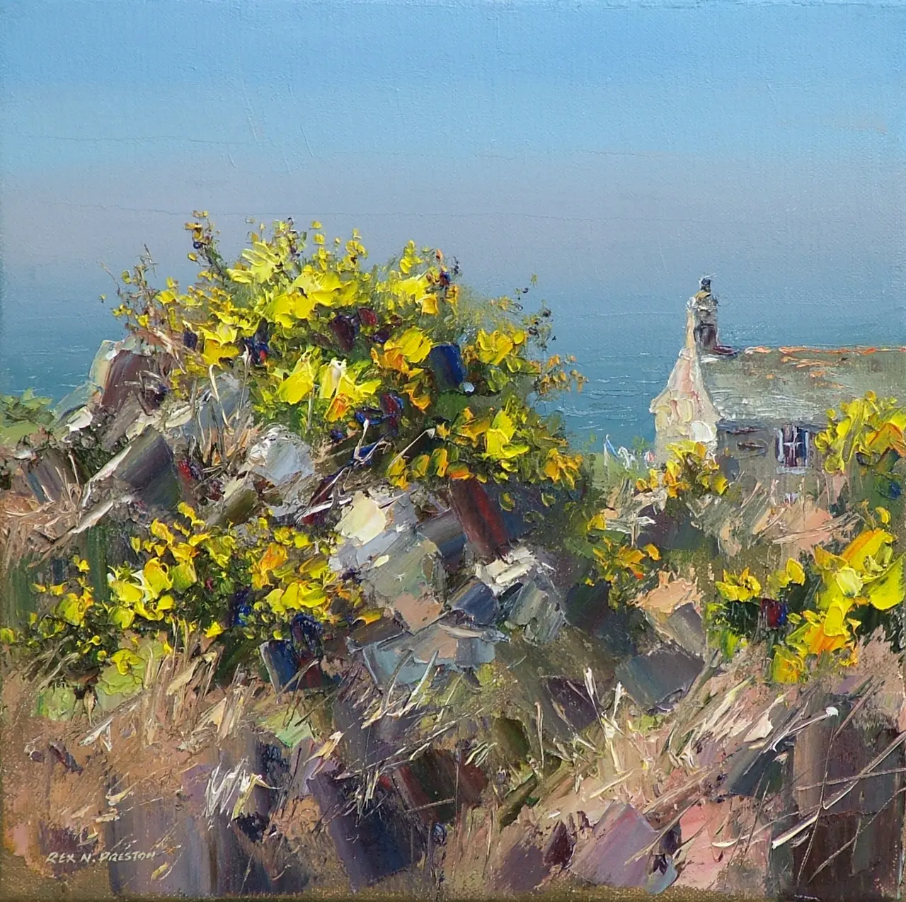 Rex Preston - cottage by the sea, cornwall
